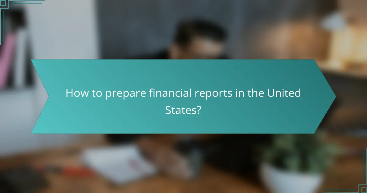 How to prepare financial reports in the United States?