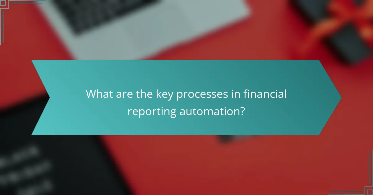 What are the key processes in financial reporting automation?